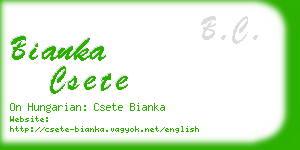 bianka csete business card